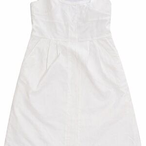 Tory Burch White Sleeveless Cotton Dress with Pockets Size 8